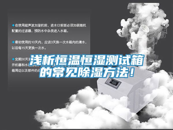 淺析恒溫恒濕測試箱的常見除濕方法!